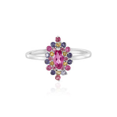 Bague en argent et Rubellite