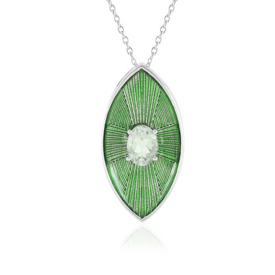 Collier en argent et Améthyste verte