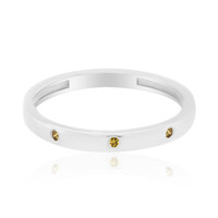 Bague en argent et Diamant jaune I3