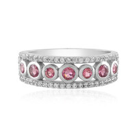 Bague en argent et Tourmaline rose du Nigéria