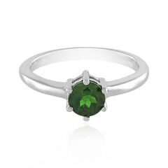 Bague en argent et Diopside de Russie