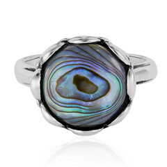 Bague en argent et Coquillage d'Abalone (Art of Nature)