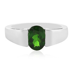 Bague en argent et Diopside de Russie