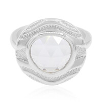 Bague en argent et Topaze blanche