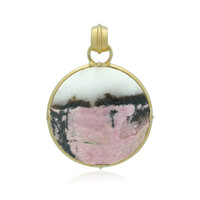 Pendentif en argent et Rhodonite Sulavesi (Bali Barong)