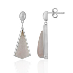 Boucles d'oreilles en argent et Quartz rose