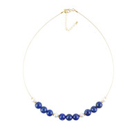 Collier en acier inoxydable et Lapis-Lazuli