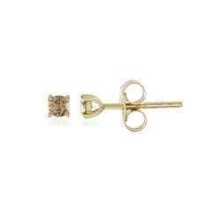 Boucles d'oreilles en or et Diamant champagne I2