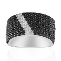 Bague en argent et Spinelle noir