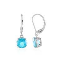 Boucles d'oreilles en argent et Topaze Paraiba