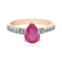 Bague en argent et Saphir rose de Madagascar