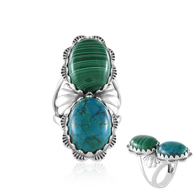 Bague en argent et Chrysocolle (Desert Chic)