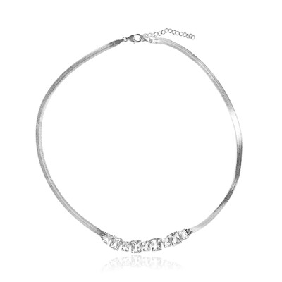 Collier en argent et Topaze blanche