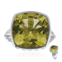 Bague en argent et Citrine jaune citron