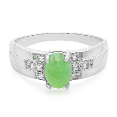 Bague pour homme en argent et Chrysoprase impériale