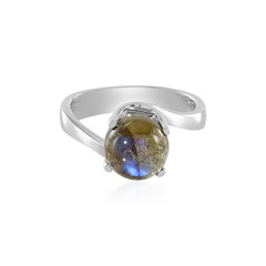 Bague en argent et Labradorite bleue de Maniry (KM by Juwelo)