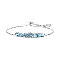 Bracelet en argent et Topaze bleu ciel