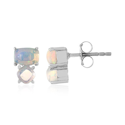 Boucles d'oreilles en argent et Opale Welo