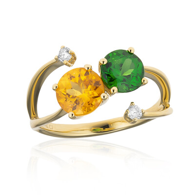 Bague en or et Grenat mandarine (CIRARI)