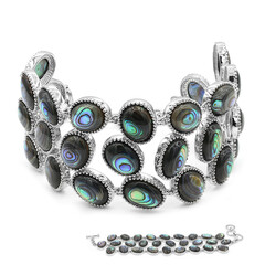 Bracelet en argent et Coquillage d'Abalone (Dallas Prince Designs)