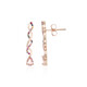 Boucles d'oreilles en argent et Tourmaline rose (SAELOCANA)