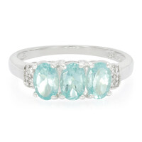 Bague en argent et Apatite bleue