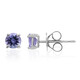 Boucles d'oreilles en argent et Tanzanite