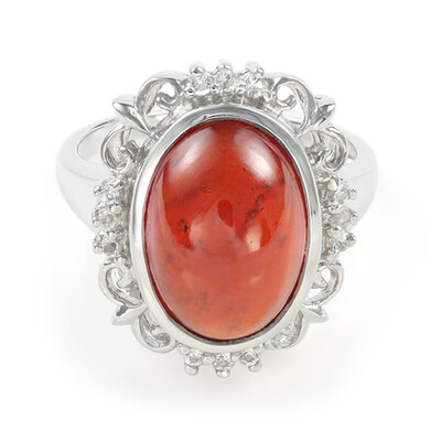 Bague en argent et Grenat Hessonite