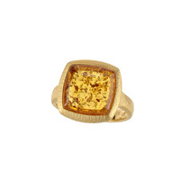 Bague en argent et Ambre baltique couleur cognac