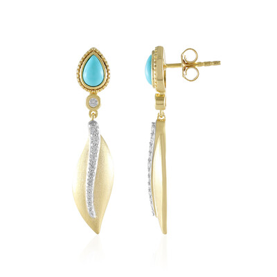 Boucles d'oreilles en argent et Turquoise Sleeping Beauty