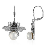 Boucles d'oreilles en argent et Perle de culture d'eau douce