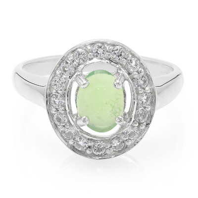 Bague en argent et Chrysoprase impériale