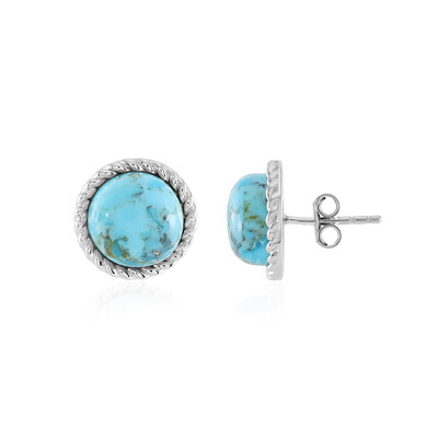 Boucles d'oreilles en argent et Turquoise bleue de Mohavie (Faszination Türkis)