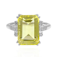 Bague en argent et Quartz citron