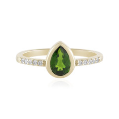 Bague en or et Diopside de Russie