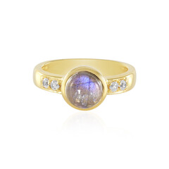 Bague en argent et Labradorite bleue de Maniry (KM by Juwelo)