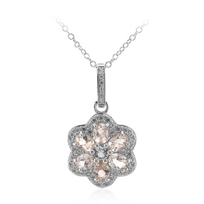 Collier en argent et Morganite