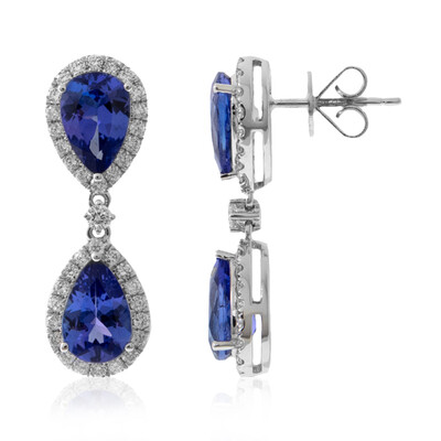 Boucles d'oreilles en or et Tanzanite AAA (CIRARI)