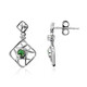 Boucles d'oreilles en argent et Tsavorite de Tanzanie