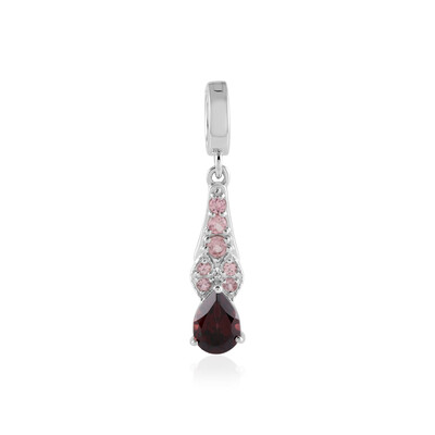 Pendentif en argent et Zircon acajou