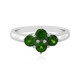 Bague en argent et Diopside de Russie