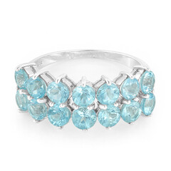 Bague en argent et Apatite bleue