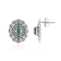 Boucles d'oreilles en argent et Turquoise verte (Desert Chic)