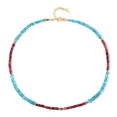 Collier en argent et Apatite bleue