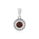 Pendentif en argent et Zircon rose