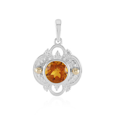 Pendentif en argent et Citrine Madère (Granulieren)