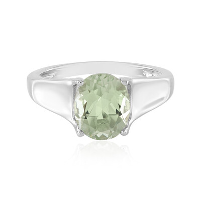 Bague en argent et Améthyste verte