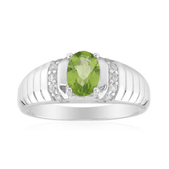 Bague en argent et Péridot de Birmanie