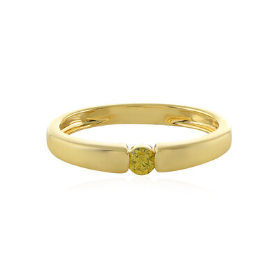 Bague en argent et Diamant jaune I4