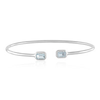 Bracelet en argent et Aigue-marine du Brésil